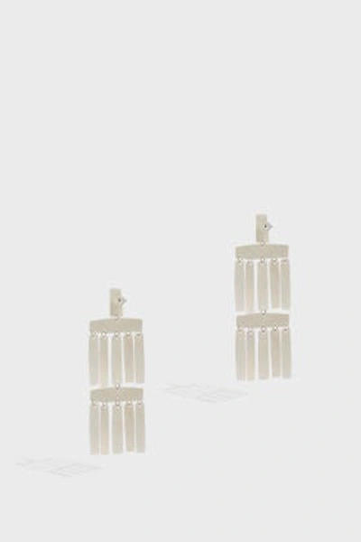 Shop Annie Costello Brown Roma Chandelier Earrings In Silver