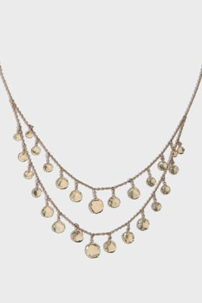 Shop Jacquie Aiche Graduated Disc Drop Shaker Necklace In Y Gold