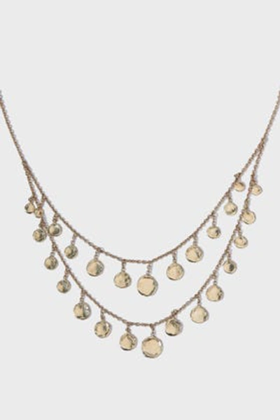 Shop Jacquie Aiche Graduated Disc Drop Shaker Necklace In Y Gold