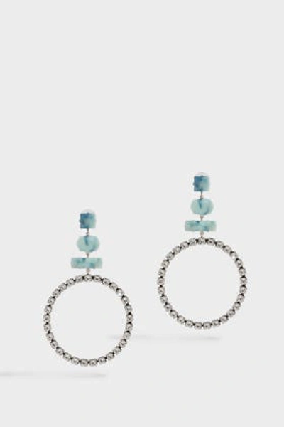 Shop Isabel Marant Oversized Diamante Hoop Earrings In Green