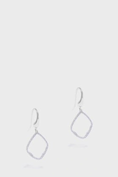 Shop Monica Vinader Riva Diam Hoop Earrings In Clear