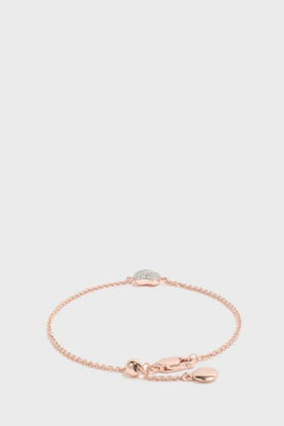 Shop Monica Vinader Nura Mini Heart Bracelet In Metallic