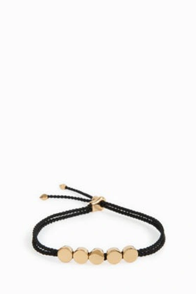 Shop Monica Vinader Linear Bead Friendship Bracelet In Black