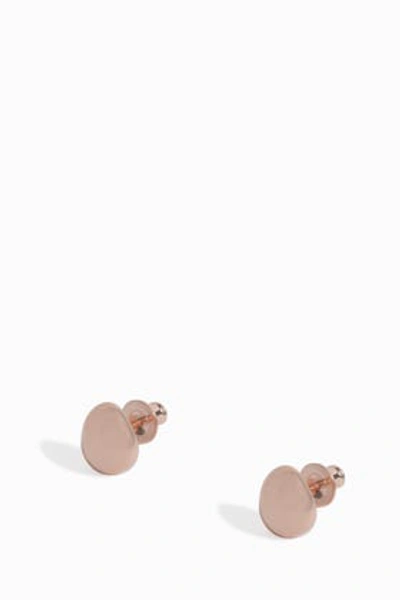Shop Monica Vinader Nura Small Pebble Earrings In Metallic