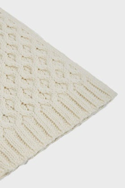 Shop Sunspel Rib-knit Merino Wool Scarf In White
