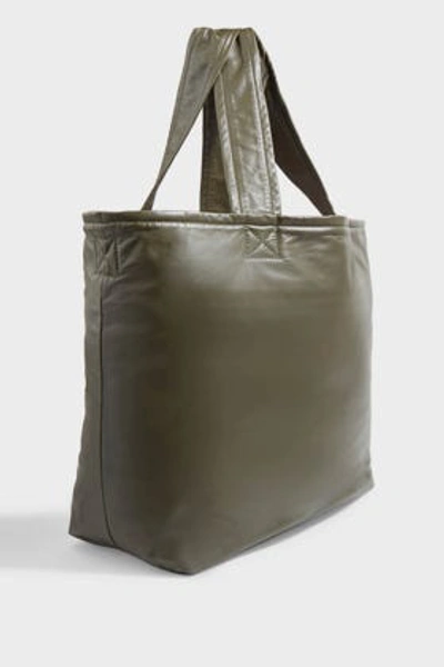 Shop Victoria Beckham New Sunday Leather Tote In Green