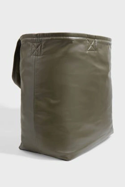 Shop Victoria Beckham New Sunday Leather Tote In Green