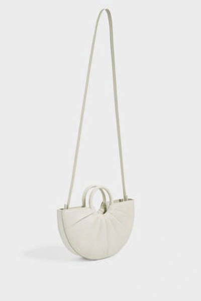 Shop Dlyp Bender Pleated Leather Mini Tote In White