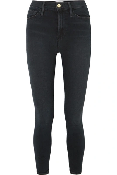 Shop Frame Ali High-rise Skinny Jeans In Black