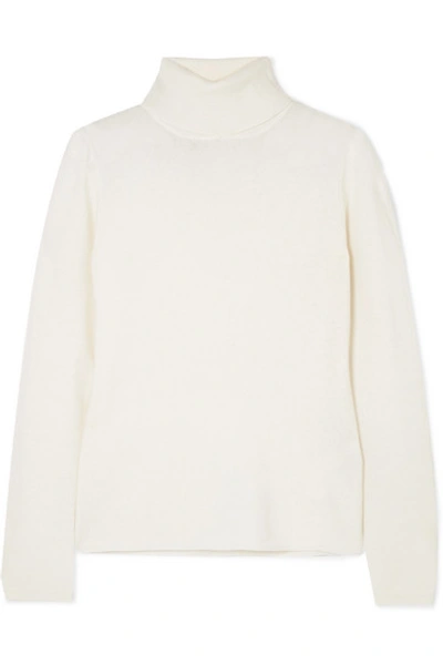 Shop Allude Cashmere Turtleneck Sweater In Cream