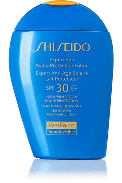 Shop Shiseido Wetforce Expert Sun Aging Protection Lotion Spf50, 100ml - One Size In Colorless