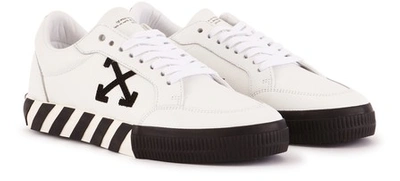 Shop Off-white Low Vulcanised Trainers In White / Black