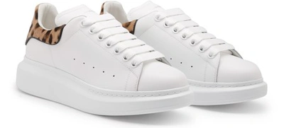 Shop Alexander Mcqueen Oversize Sneakers In 9369 - White/leopard/blk