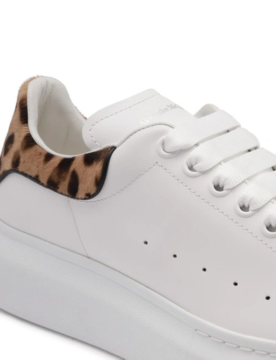 Shop Alexander Mcqueen Oversize Sneakers In 9369 - White/leopard/blk