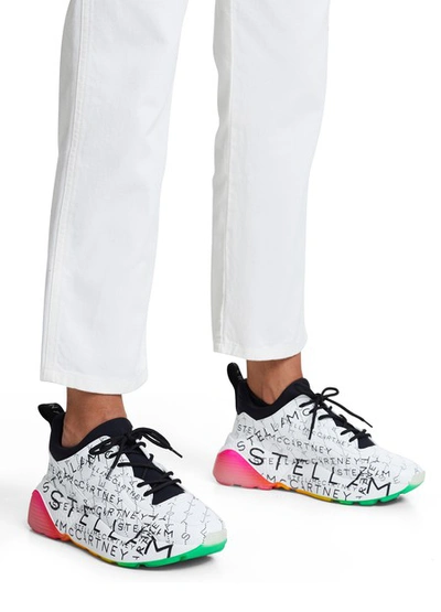 Shop Stella Mccartney Eclypse Sneakers In 9028 - Wht-bk/blk/b-w/bk/bk