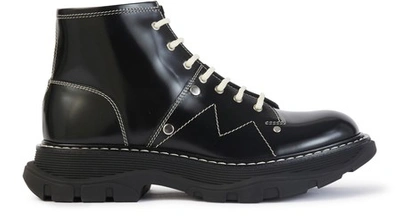 Shop Alexander Mcqueen Lace-up Ankle Boots In Black