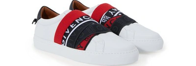 Shop Givenchy Webbing Sneakers In Blanc/rouge/noir