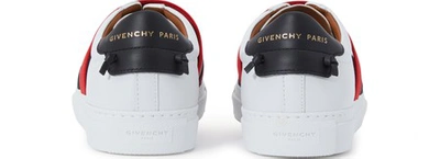 Shop Givenchy Webbing Sneakers In Blanc/rouge/noir