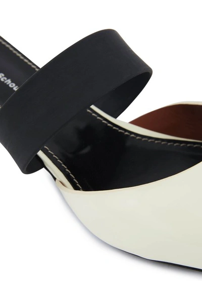 Shop Proenza Schouler Latex Strap Mules In Cream