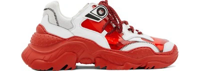 Shop N°21 Billy Sneakers In Black + Red (sole)