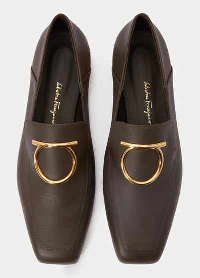 Shop Ferragamo Lana Loafers In Flannel