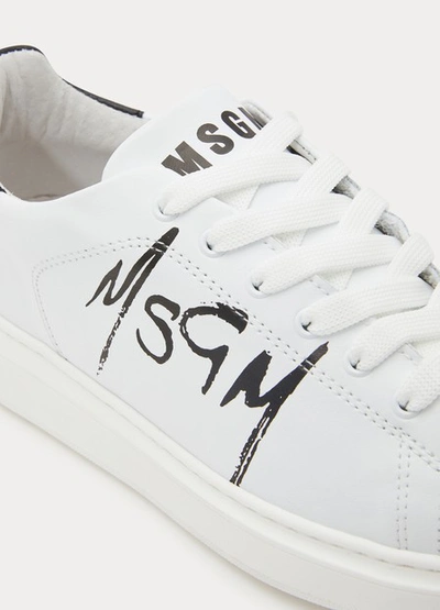 Shop Msgm Scarpa Donna Trainers In White