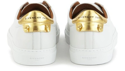 Shop Givenchy Urban Street Low-top Leather Trainers In Gold