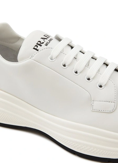 Shop Prada America's Cup Sneakers In White