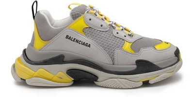 Shop Balenciaga Triple S Trainers In Yellow