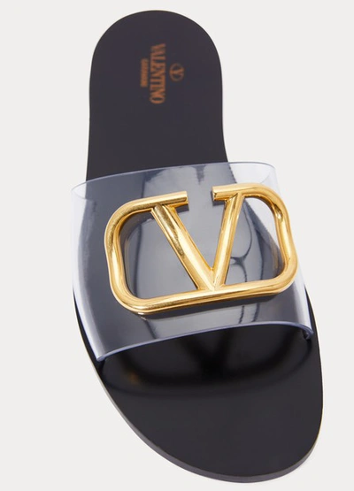 Shop Valentino Garavani Go Logo Sandals In Black