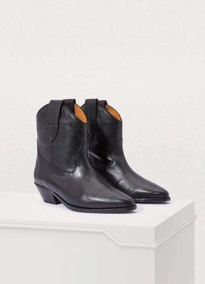 Shop Jérôme Dreyfuss Sabine Leather Ankle Boots In Noir