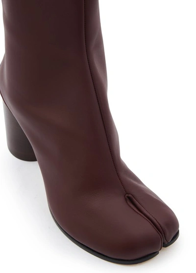 Shop Maison Margiela Tabi Ankle Boots In Potent Purple