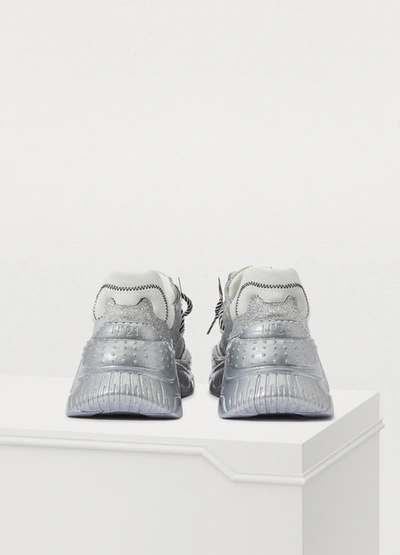Shop N°21 Billy Sneakers In Silver