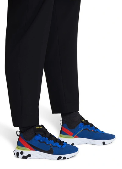 Shop Nike React Element 55 Trainers In Game Royal/black-white-dynamic Yellow
