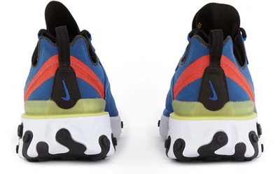 Shop Nike React Element 55 Trainers In Game Royal/black-white-dynamic Yellow