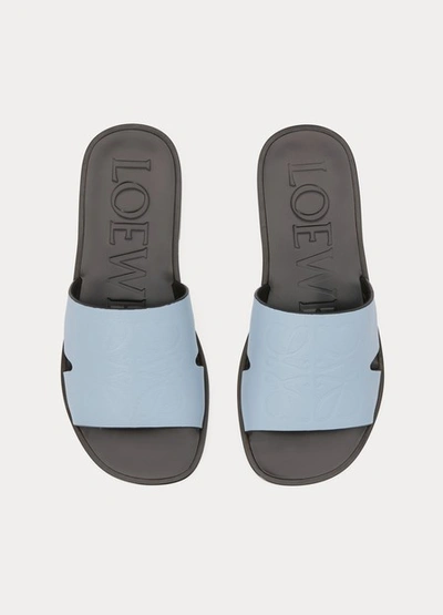 Shop Loewe Anagram Mules In Baby Blue