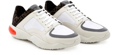 Shop Fendi Fancy Low Trainers In White