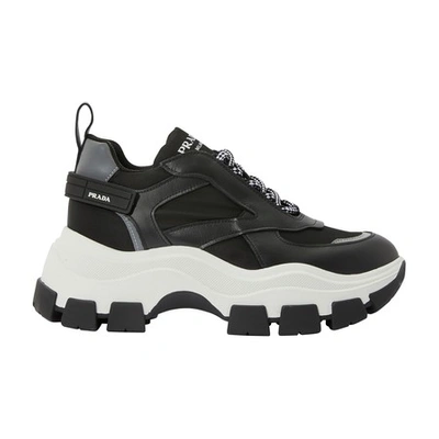 Shop Prada Pegasus Trainers In Black