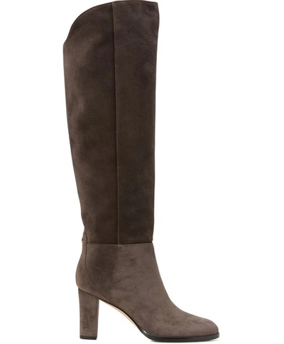 Shop Jimmy Choo Madalie 80 Boots In Grey