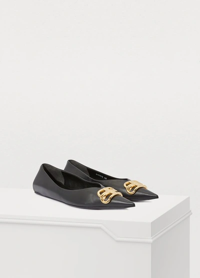 Shop Balenciaga Bb Ballerina Pumps In Black