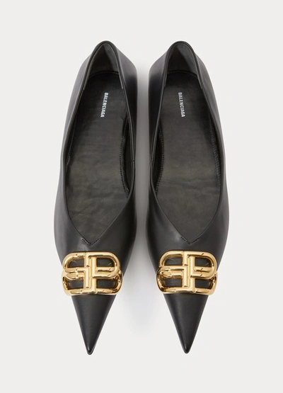 Shop Balenciaga Bb Ballerina Pumps In Black