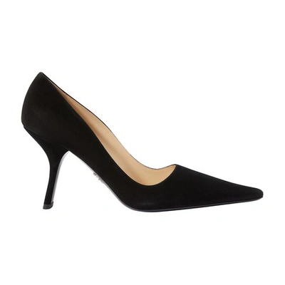 Shop Prada Pointed Heels In Black