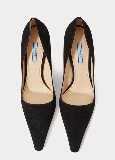 Shop Prada Pointed Heels In Black