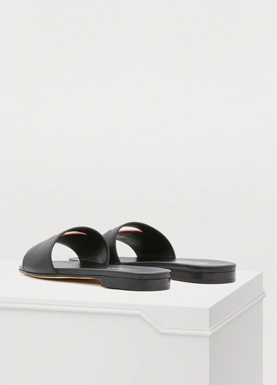 Shop Prada Flat Sandals In Black
