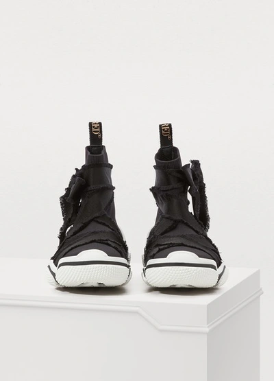 Shop Red Valentino Glam Run Sneakers In Black