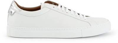 Shop Givenchy Urban Street Low-top Leather Trainers In Silver