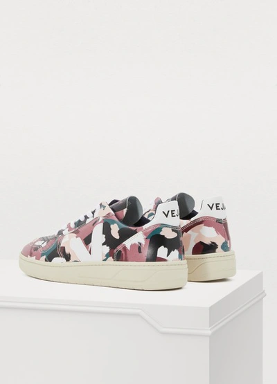 Shop Veja V-10 Sneakers In Dazzle White