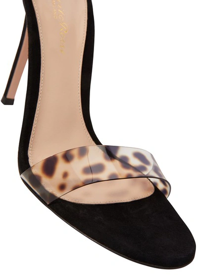 Shop Gianvito Rossi Portofino Sandals In Leopard Print+black