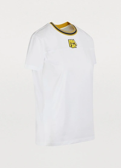 Shop Prada Short-sleeved T-shirt In Bianco+giallo