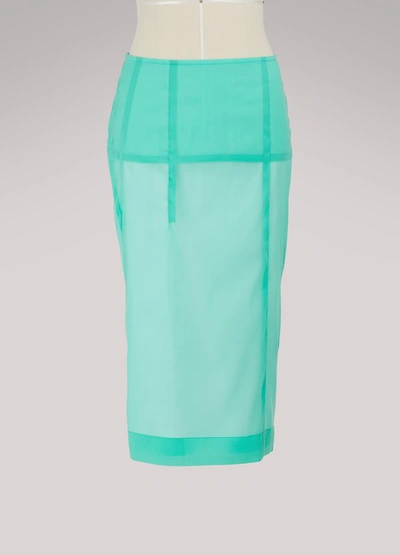 Shop Victoria Beckham Pencil Skirt In Green